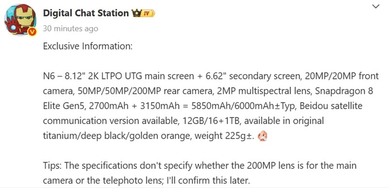 Imágenes del diseño de Oppo Find N6