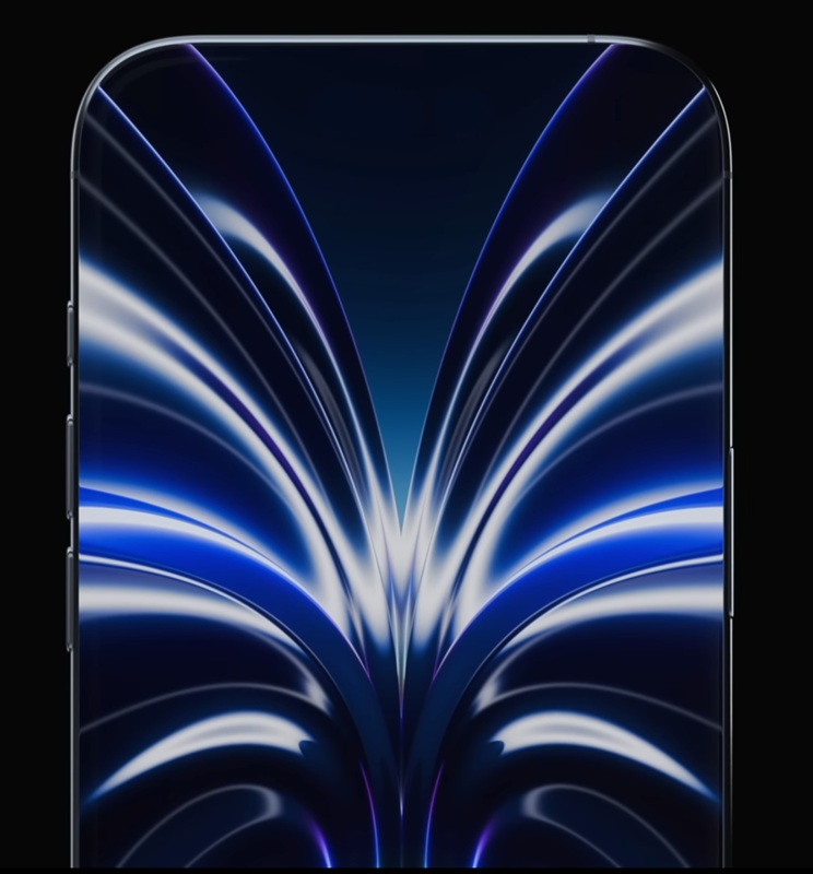 Renderización del panel frontal del iPhone 20