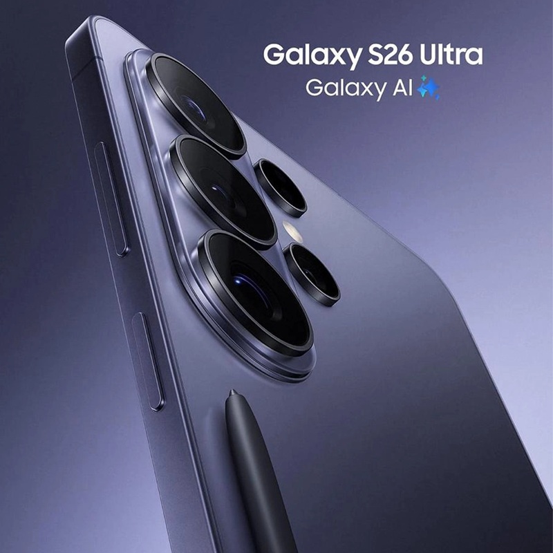 Render del Galaxy S26 Ultra en color 'Violeta Cobalto'