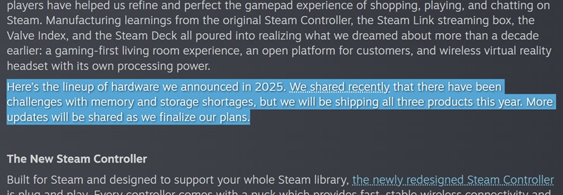 Anuncio preliminar de los nuevos dispositivos de Valve