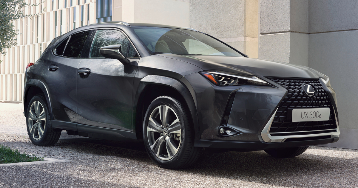 Vista lateral del coche Lexus UX 300e