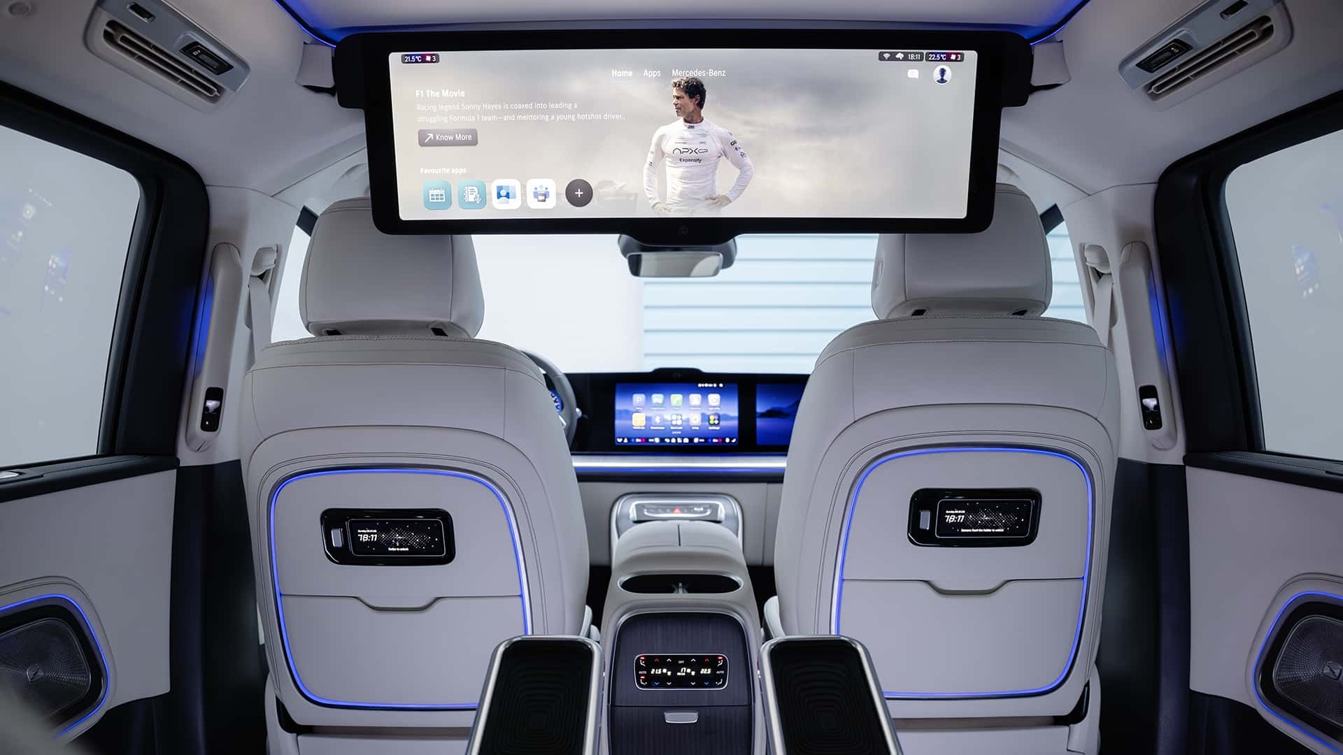 Interior de la cabina de Mercedes-Benz VLE
