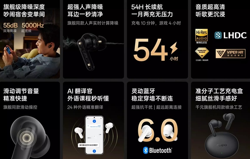 OPPO Enco Air 5 Pro en la mesa