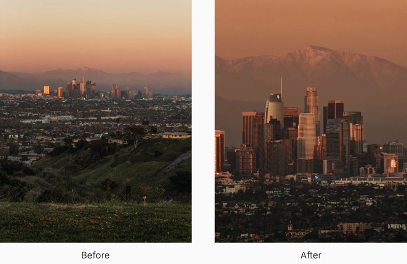 Teleobjetivo Sandmarc en acción