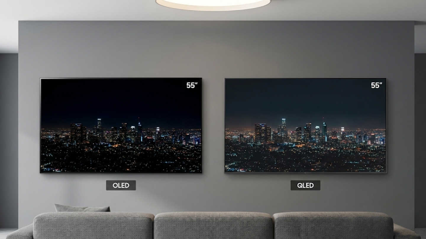 Comparación de calidad de imagen y contraste entre OLED y QLED