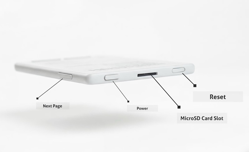 Diseño del lado trasero del Xteink X3